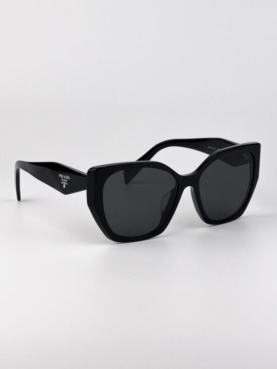 Prada PR19ZSF 1AB5S0 Women’s Cat Eye Sunglasses – Black / Dark Grey main image 4